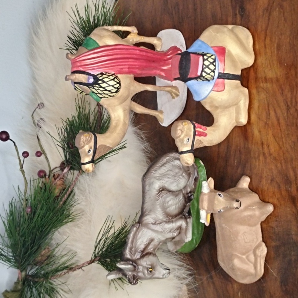 Hand Crafted Holiday Decor with Red and Green Accents